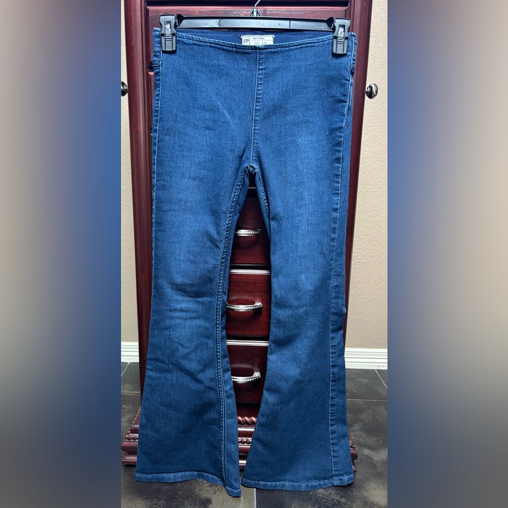 Free People Dark Blue Flare Denim Jeans